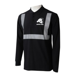 D344 customized black long-sleeved reflective industrial uniform design straight 3 buttons silk-printed logo industrial uniform industrial uniform supplier   window cleaning uniform D344 customized black long-sleeved reflective industrial uniform design straight 3 buttons silk-printed logo industrial uniform industrial uniform supplier   window cleaning uniform